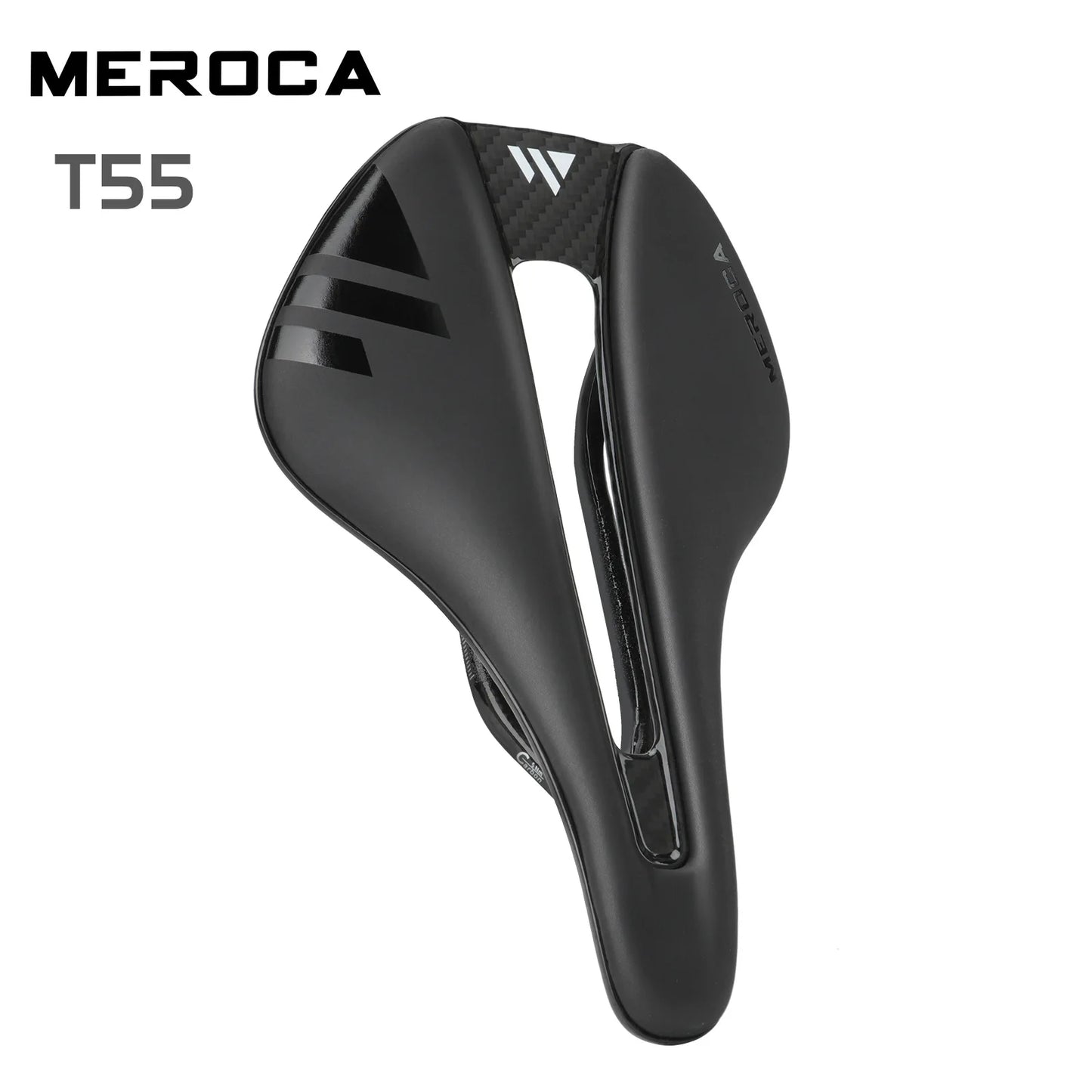 T55 EVA Carbon Fiber Hollow Saddle Soft Saddle with High-Density Foam Filling Comfortable Breathable Bicycle Saddle Accessories