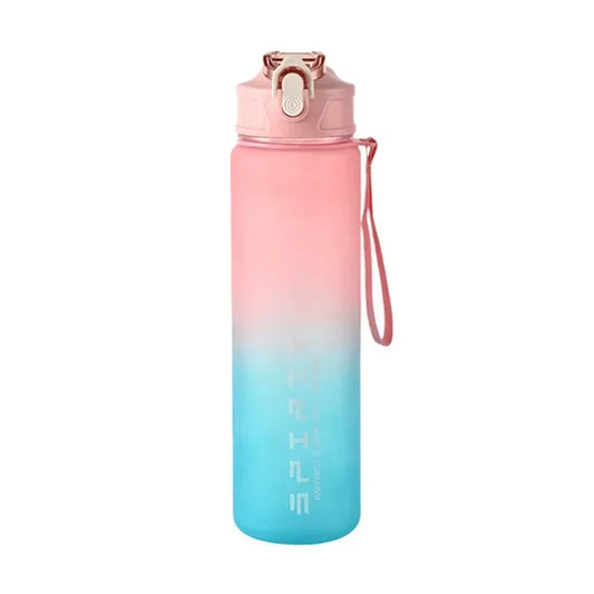 800ML Large Capacity Sports Water Bottle Leak Proof Plastic Drinking Cup With Scale Suitable For Travel Fitness Leakproof