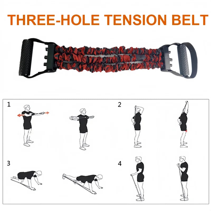 Chest Expander Resistance Band Elastic Pull Rope Strength Trainer Home Gym Fitness Equipment Adjustable Dumbbell Chest Developer