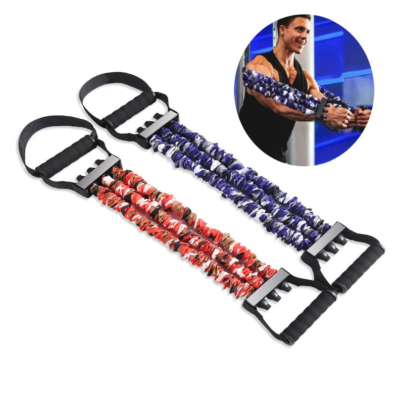 Chest Expander Resistance Band Elastic Pull Rope Strength Trainer Home Gym Fitness Equipment Adjustable Dumbbell Chest Developer