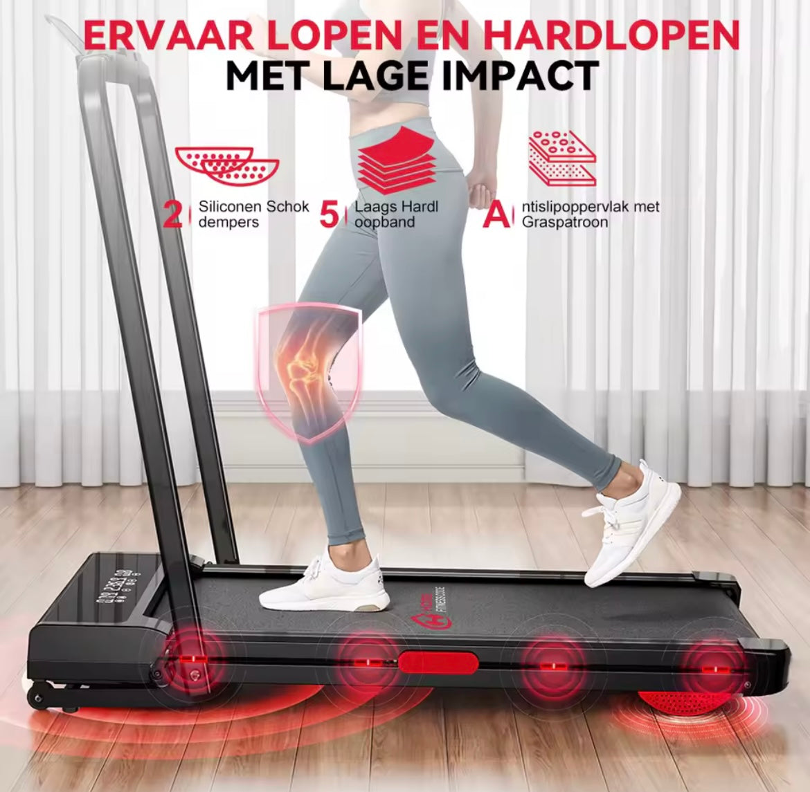 Y3 Loopband voor Thuis – Opvouwbaar met Helling – Stil – 1-10 km/u