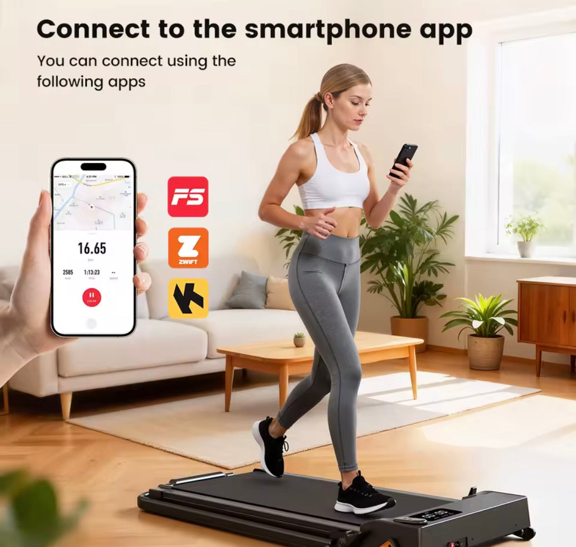 FT52 Loopband voor Thuis – Opvouwbaar – 12 km/u – Stil – Met Helling