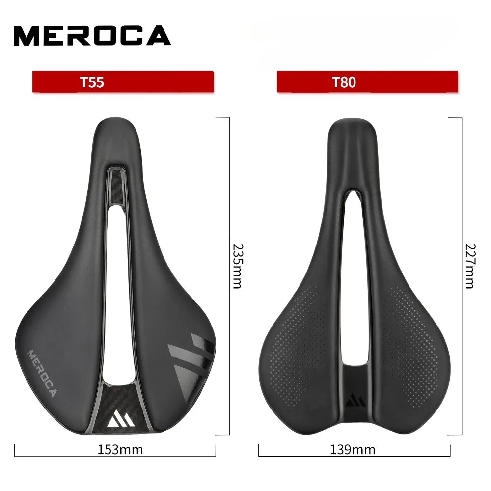 T55 EVA Carbon Fiber Hollow Saddle Soft Saddle with High-Density Foam Filling Comfortable Breathable Bicycle Saddle Accessories