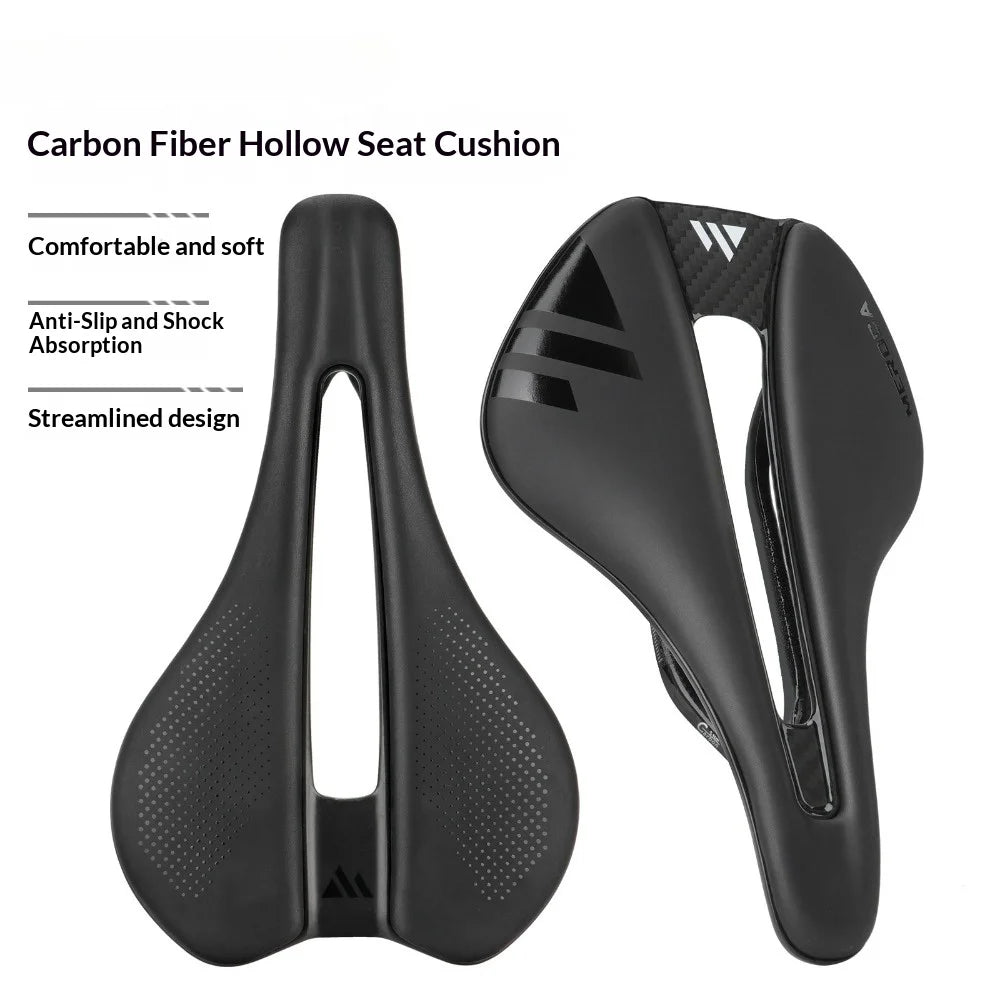 T55 EVA Carbon Fiber Hollow Saddle Soft Saddle with High-Density Foam Filling Comfortable Breathable Bicycle Saddle Accessories